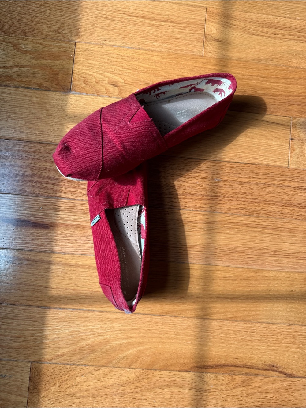 Toms Slip-On Loafers - Deep Red Canvas